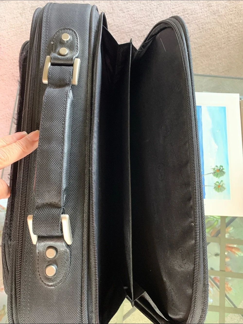 Dell Black Nylon Laptop Briefcase with Shoulder Strap 15.5